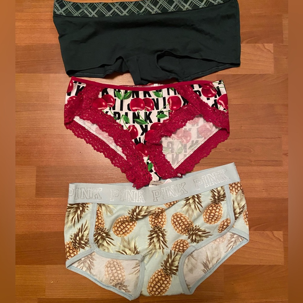 PINK vs boy shorts bundle NWT